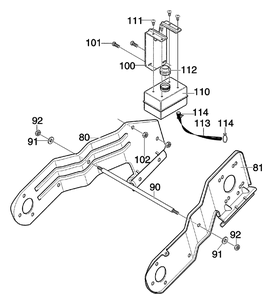 Frame Components Assembly Diagram and Parts List for 620301X4NA 2002 Briggs and Stratton Snow Blower